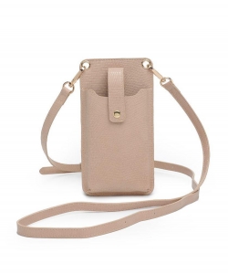 Urban Expressions Claire Cellphone Crossbody Bag 24028 NUDE